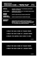 CHICAGO CUBS (Gottlieb) Score Cards