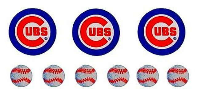 CHICAGO CUBS (Gottlieb) Decal set DL696