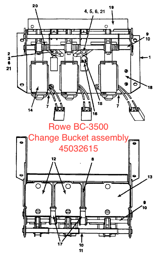ROWE BC-3500 Change bucket assembly