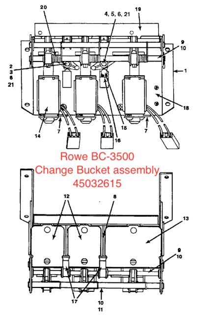 ROWE BC-3500 Door toggle actuator right side