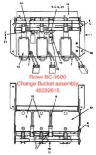 ROWE BC-3500 Door toggle actuator left side