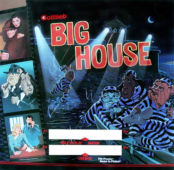 BIG HOUSE (Gottlieb) Translite