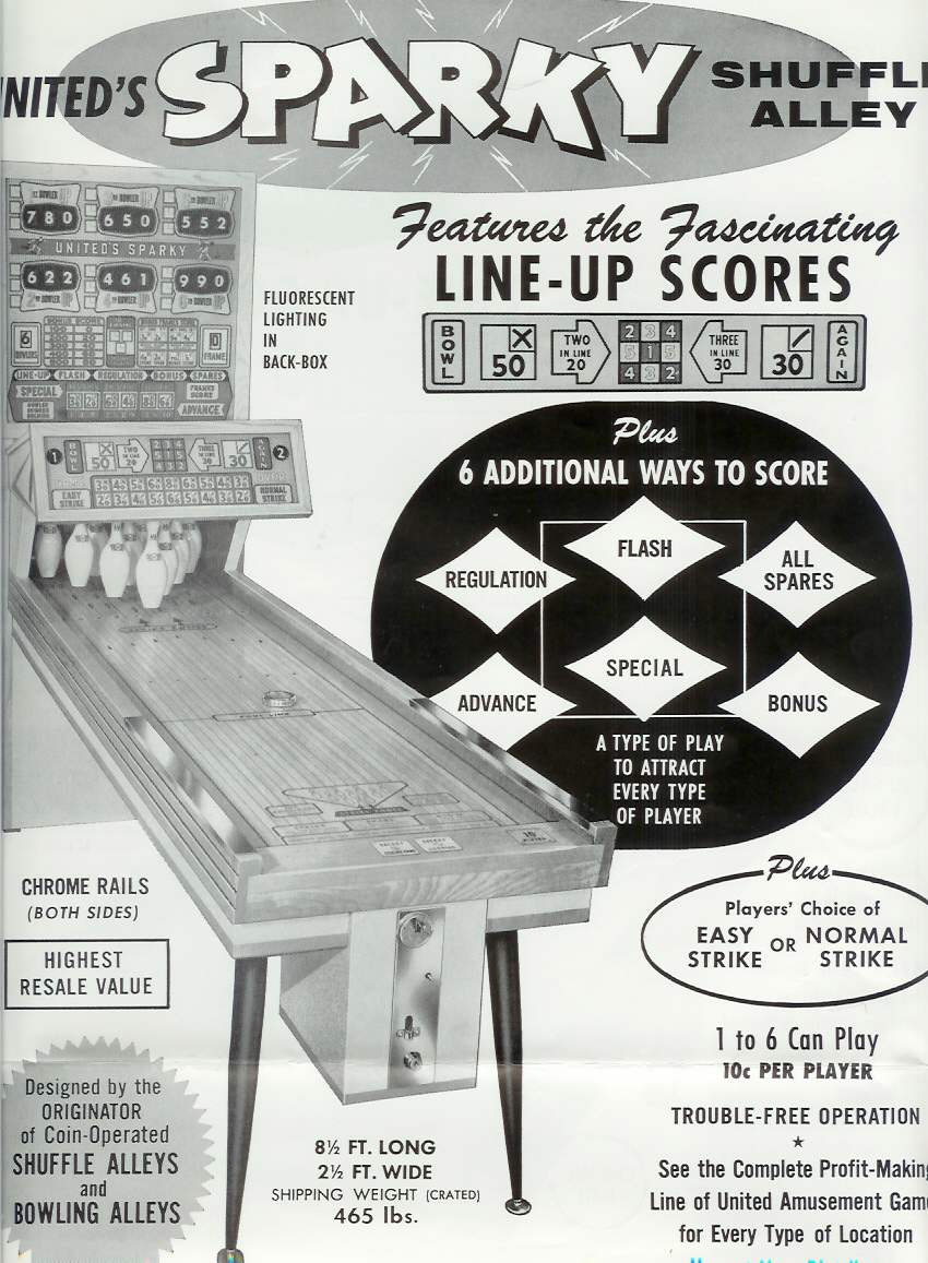 2614 - SPARKY Shuffle Alley (United) - Marco Pinball Parts