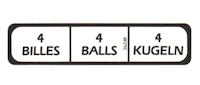 Label - 4 billes - 4 balls - 4 kugeln