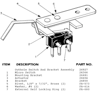 Microswitch outhole Gottlieb