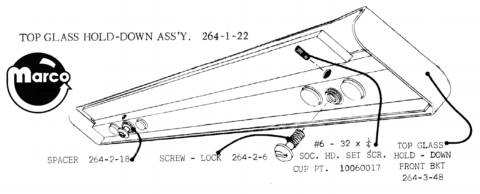 Lockbar - Allied Leisure top glass hold-down
