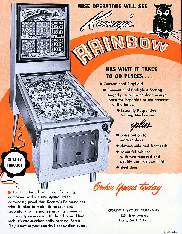 RAINBOW Bingo (Keeney 1962)