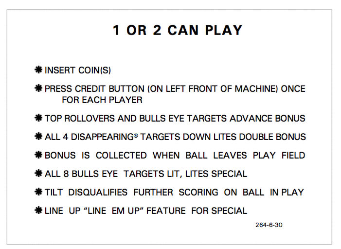 Score and Instruction Cards Allied Leisure
