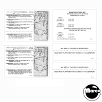 BONEBUSTERS (Gottlieb) Score Card Set