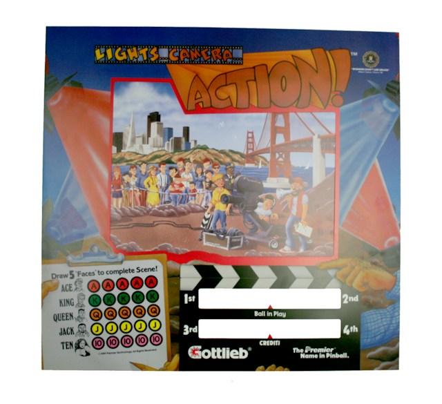 LIGHTS CAMERA ACTION (Gottlieb) Translite 26891-720
