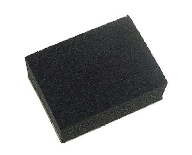 Rubber block adhesive back 1 x 1 x 7/16 inch thick