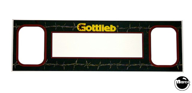 BARB WIRE (Gottlieb) Speaker panel