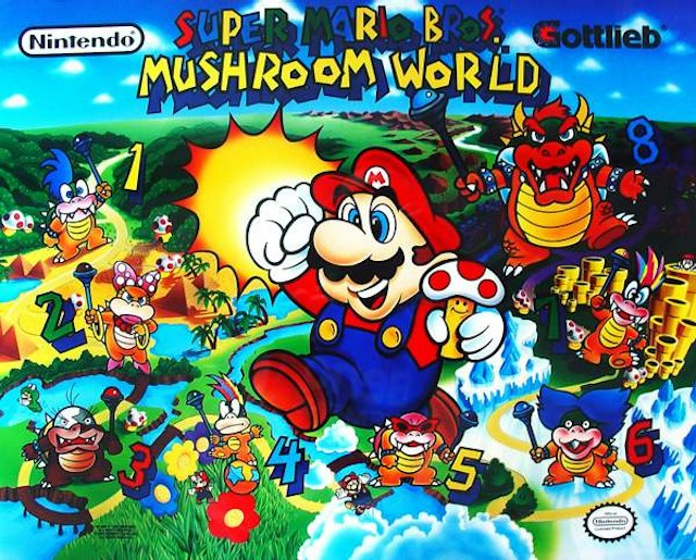 SUPER MARIO MUSHROOM (Gottlieb) Translite
