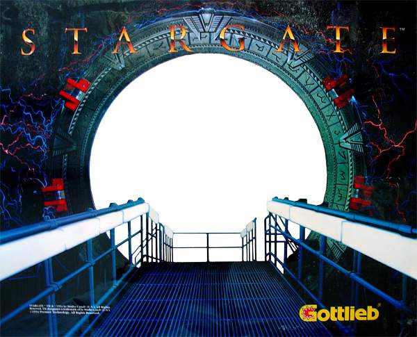 STARGATE (Gottlieb) mirrored backglass