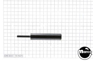 Hex spacer 3/8 inch m-f 8-32 x 2 inch black