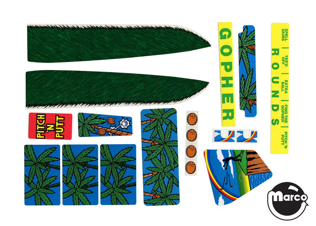 29944 - TEED OFF (Gottlieb) Decal set - Marco Specialties Pinball