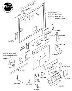 Coin door skin Williams with hinge