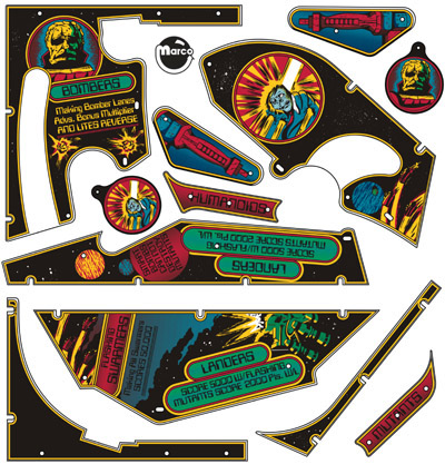 DEFENDER Pinball (Williams) Plastic set