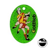 World Challenge Soccer Gottlieb Pinball Key Chain FOB NOS