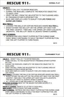 RESCUE 911 (Gottlieb) Score Cards (4)
