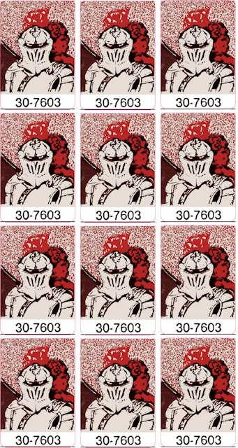 BLACK KNIGHT (Williams 1980) Target decals 12
