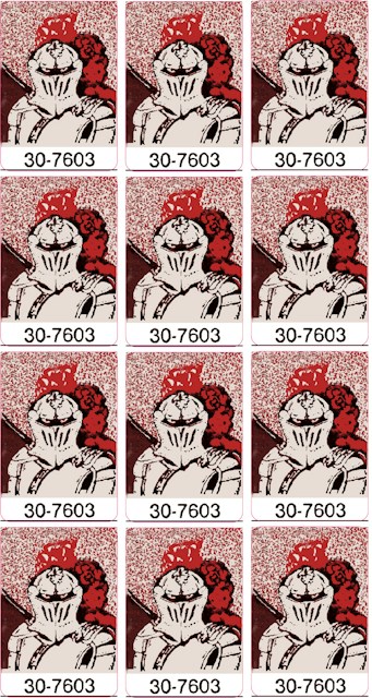 BLACK KNIGHT (Williams 1980) Target decals 12