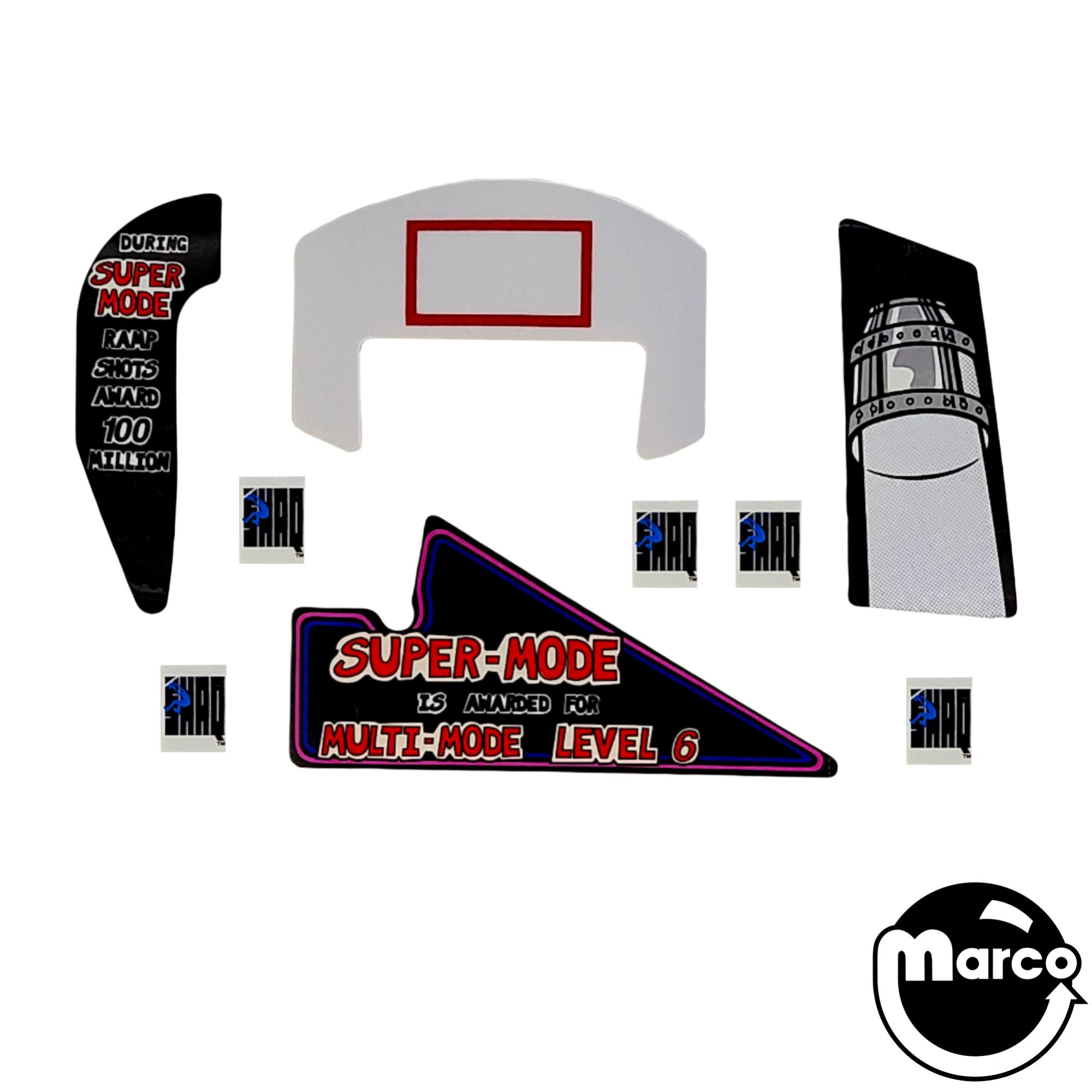 SHAQ ATTAQ (Gottlieb) Decal set DL743