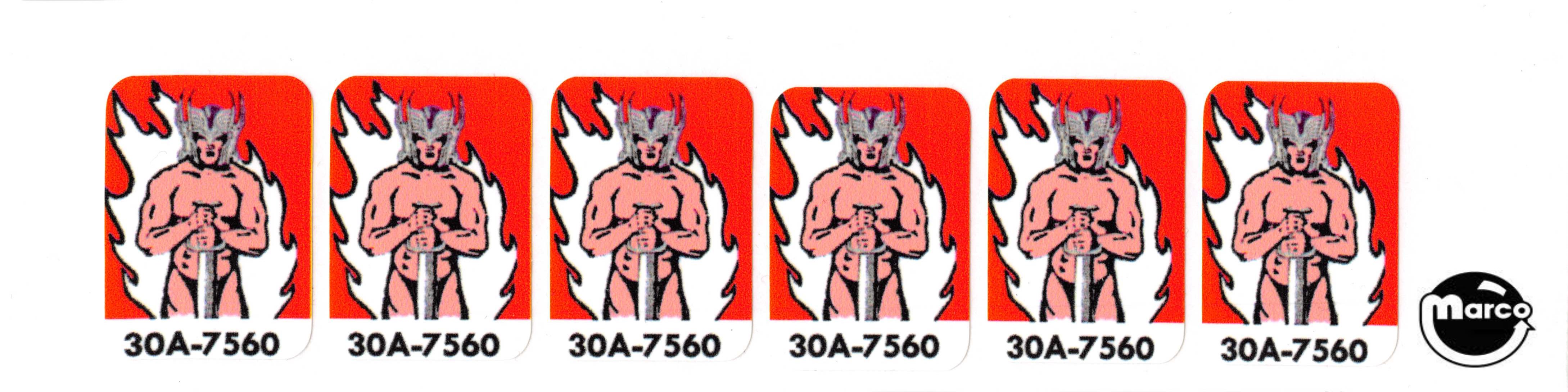 GORGAR (Williams) target decals 30-7560