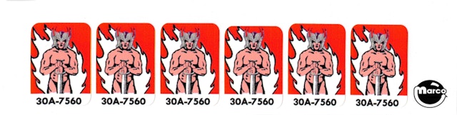 GORGAR (Williams) target decals 30-7560
