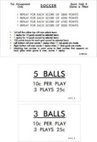 SOCCER (Williams 1964) Plastic set