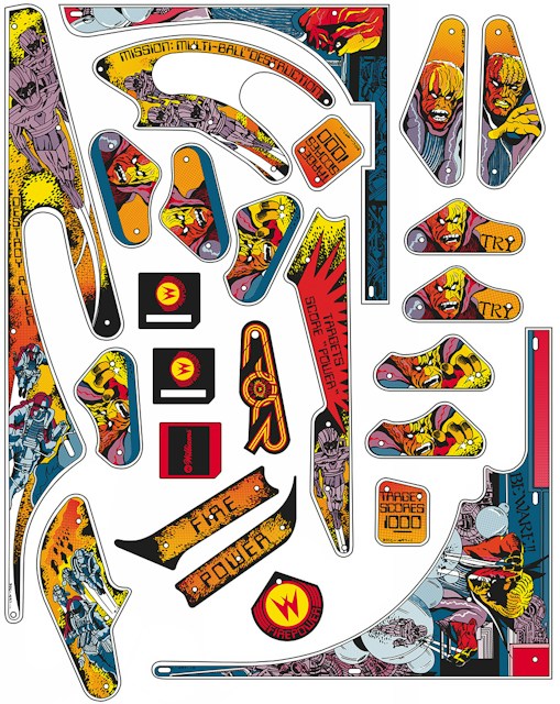 FIREPOWER (Williams) Plastic set