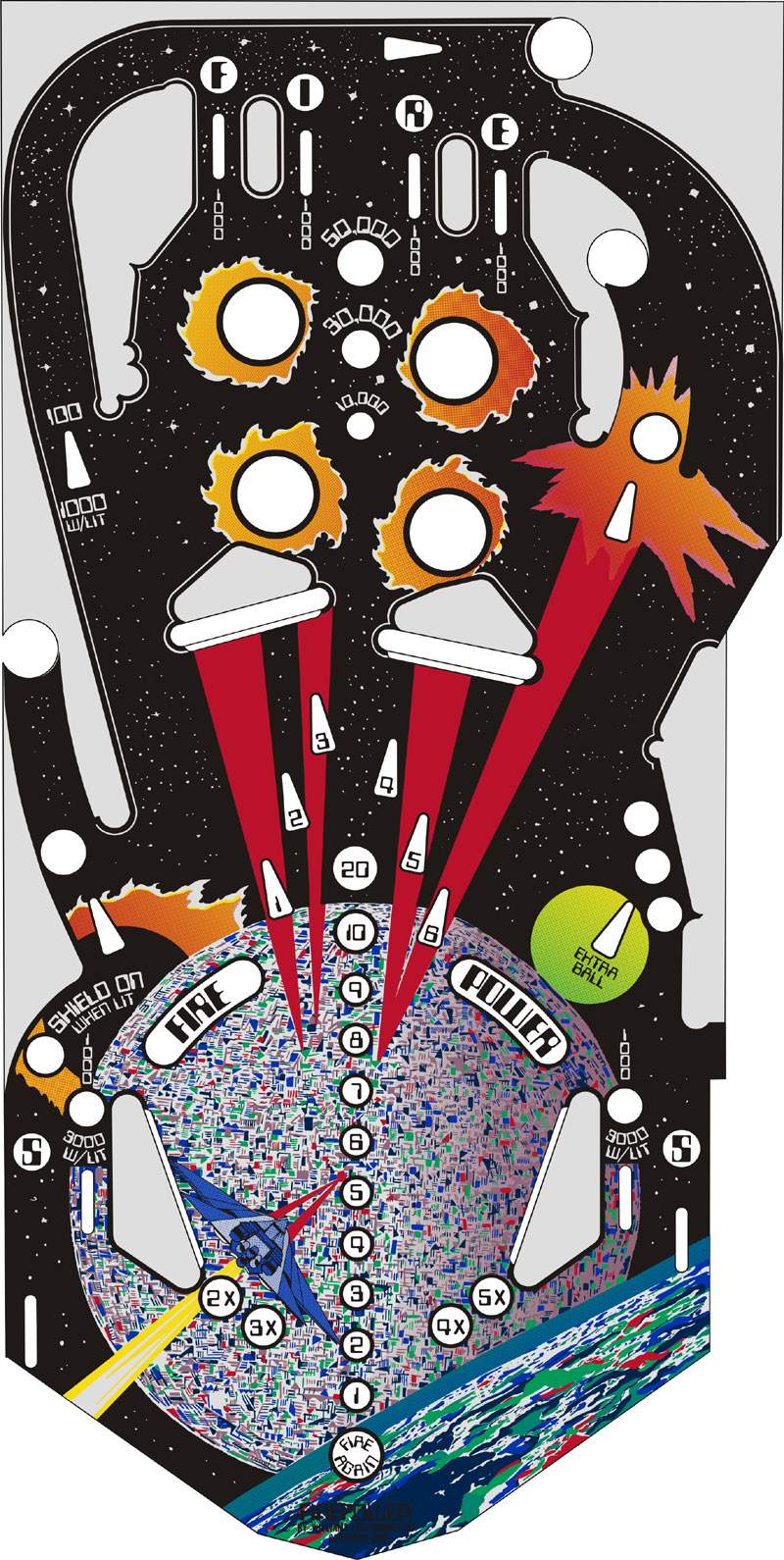 FIREPOWER (Williams) Playfield