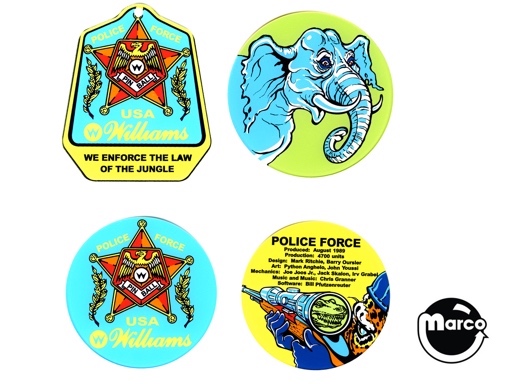 POLICE FORCE (Williams) Promotional plastic set