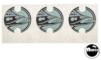 BARRACORA (Williams) Decals pop bumper caps (3)