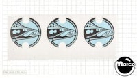 BARRACORA (Williams) Decals pop bumper caps (3)