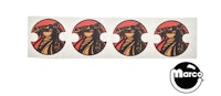 COSMIC GUNFIGHT (Williams) Decals pop bumper caps (4)