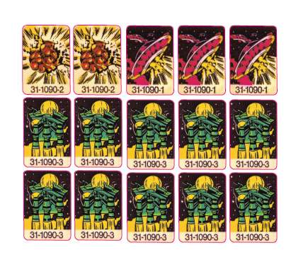 DEFENDER Pinball (Williams) target decals