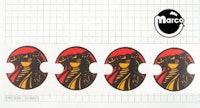 COSMIC GUNFIGHT (Williams) Decals pop bumper caps (4)
