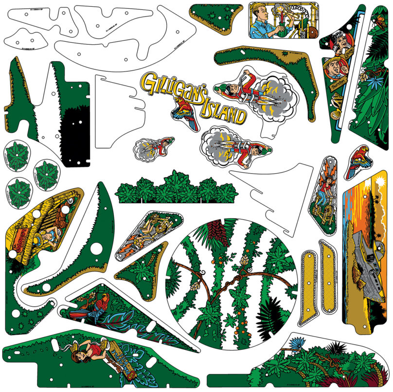 GILLIGAN'S ISLAND (Bally) Plastic set