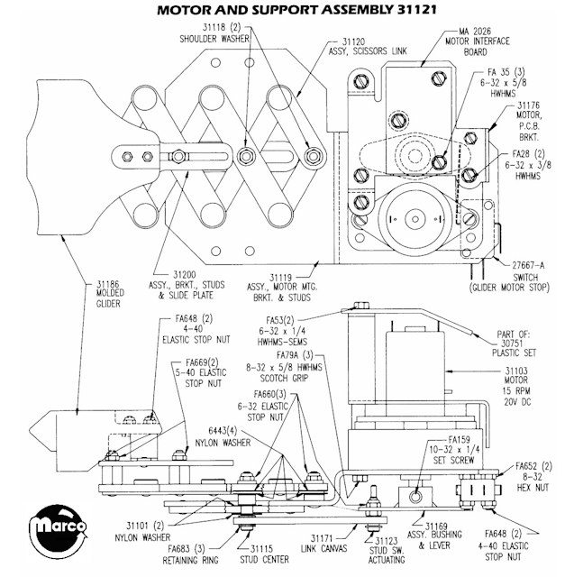 STARGATE (Gottlieb) Motor and support unit