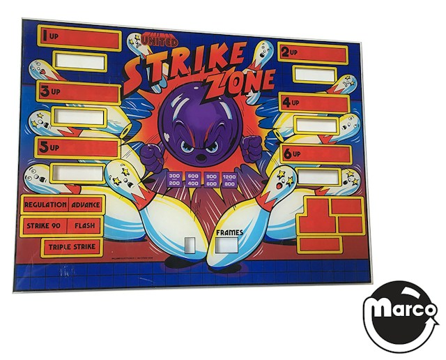 STRIKE ZONE Shuffle (Williams) Backglass