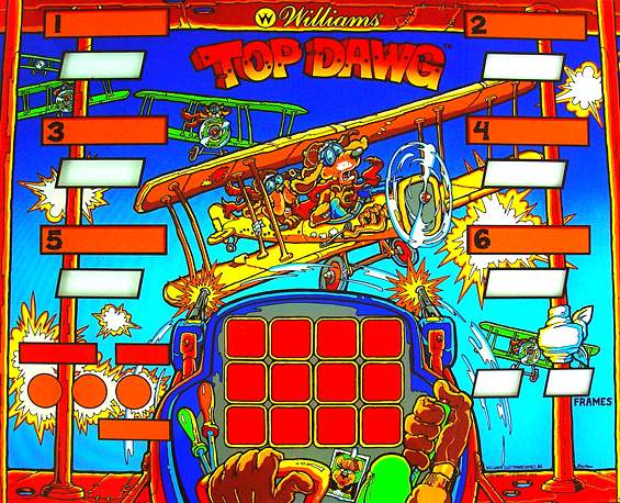 TOP DAWG Shuffle (Williams) Backglass