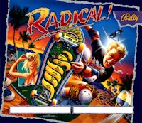RADICAL (Bally) Backglass