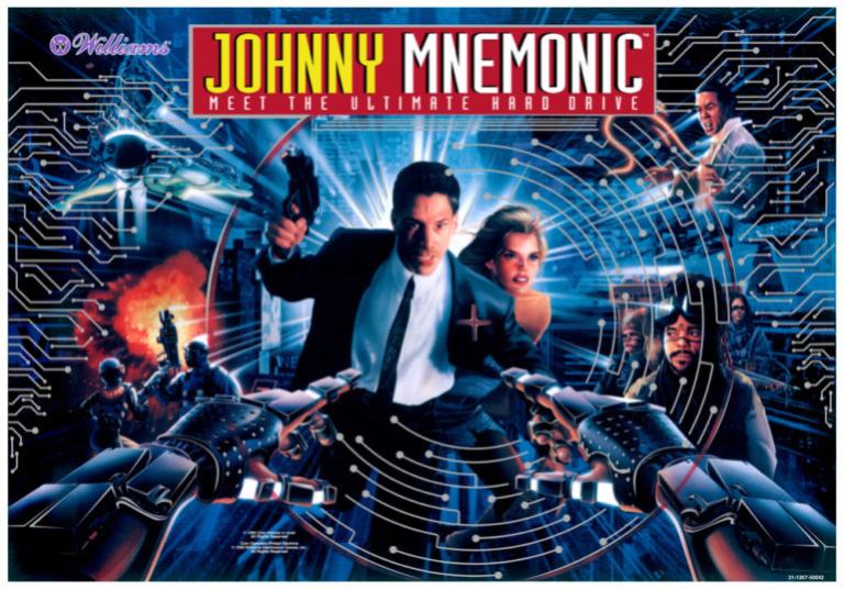 JOHNNY MNEMONIC (Williams) Backglass