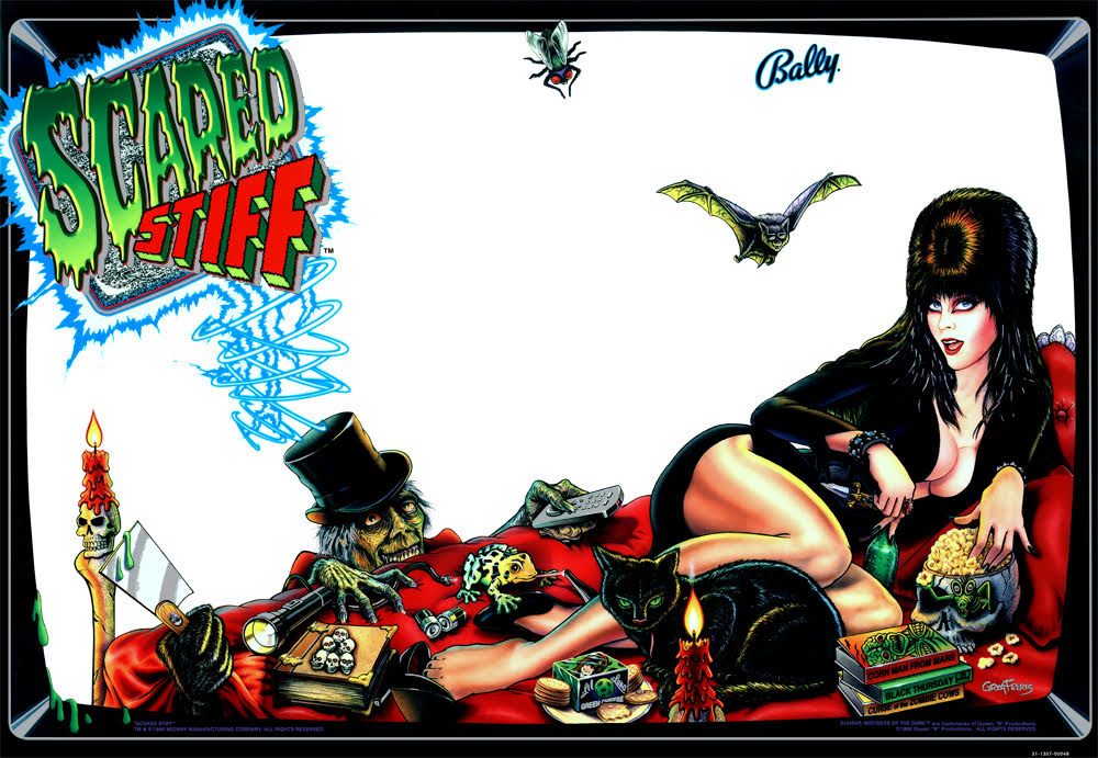 SCARED STIFF (Bally) Backglass