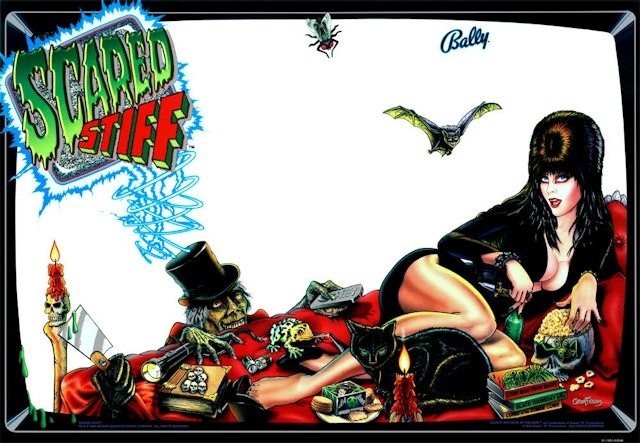 SCARED STIFF (Bally) Backglass