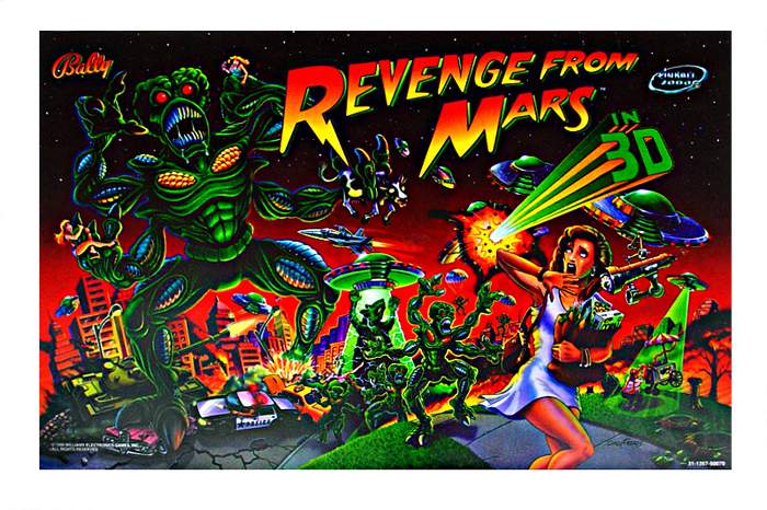REVENGE FROM MARS (Bally) Translite