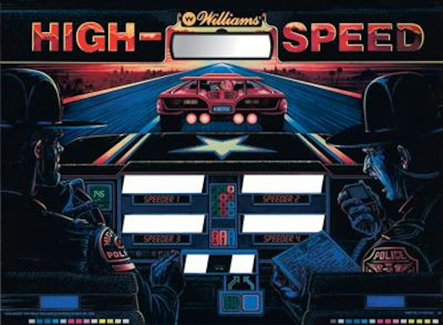 HIGH SPEED (Williams) Backglass