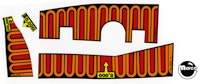 Ramp 3 piece decal set for PINBOT Williams pinball machine.