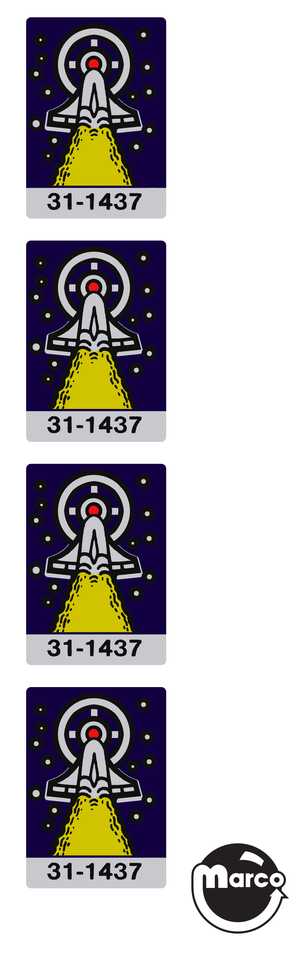SPACE STATION (Williams) Decal targets (4)